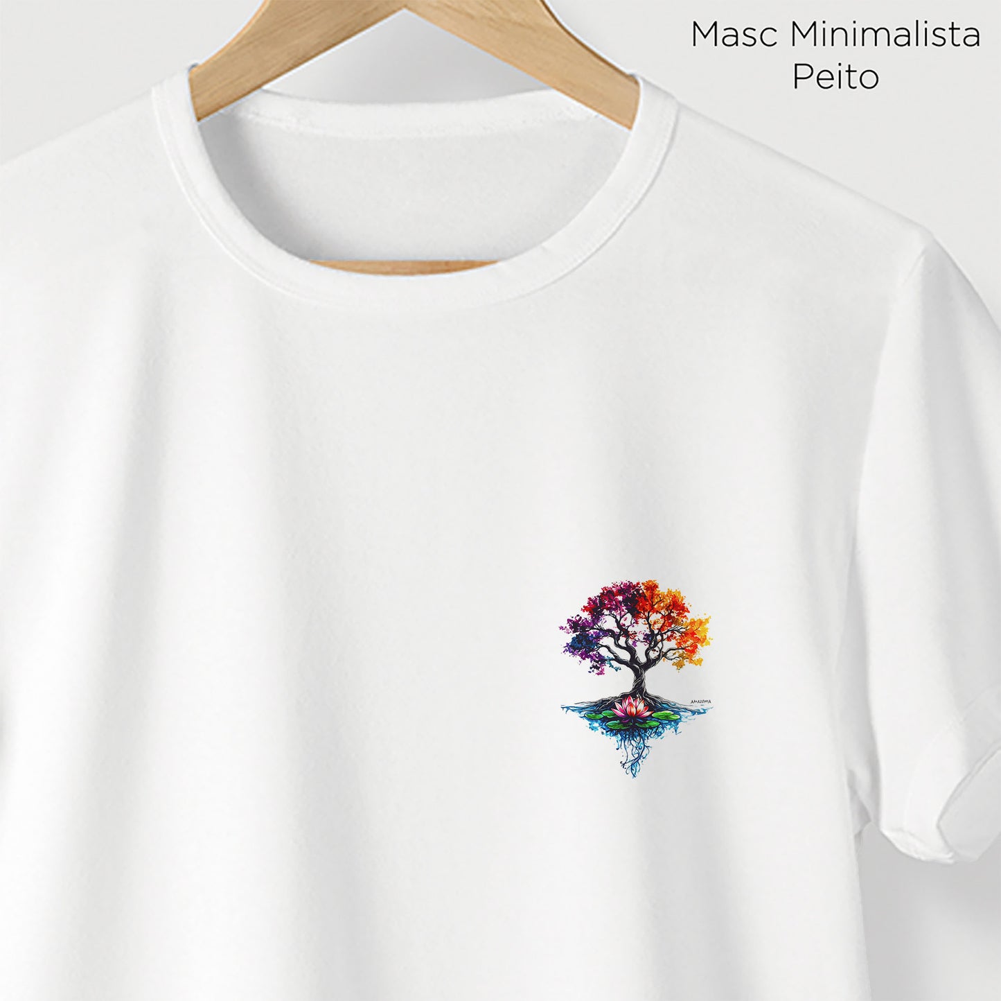 Camiseta Amazônia ÁRVORE DA VIDA - BRANCO - cód 2261