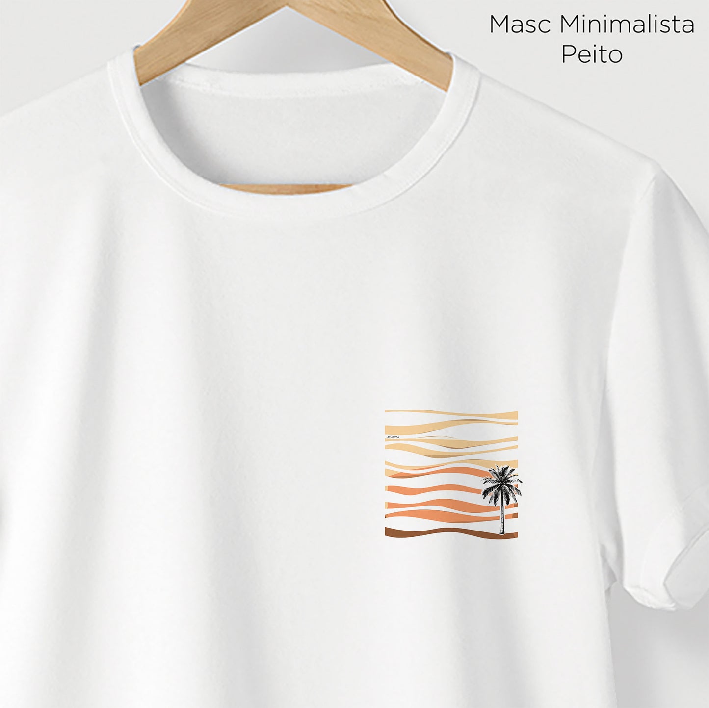 Camiseta Amazônia VENTO HORIZONTE - BRANCO - cód 2268