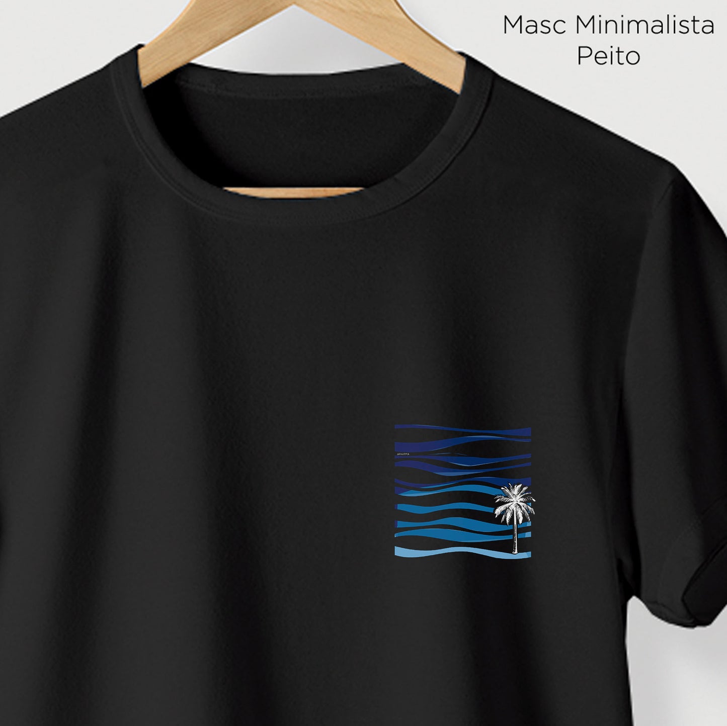 Camiseta Amazônia VENTO HORIZONTE - PRETO - cód 2268