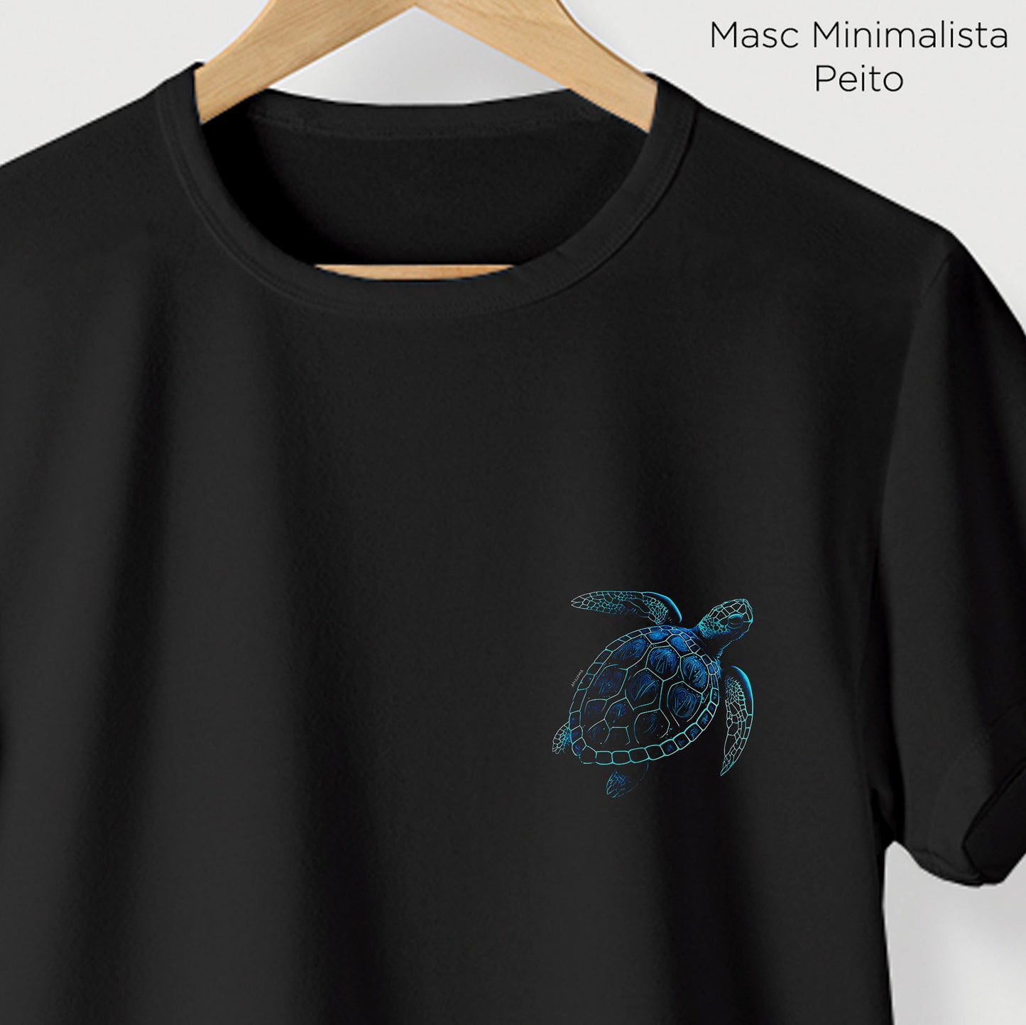 Camiseta Amazônia TARTARUGA OCEANO - PRETO - cód 2286