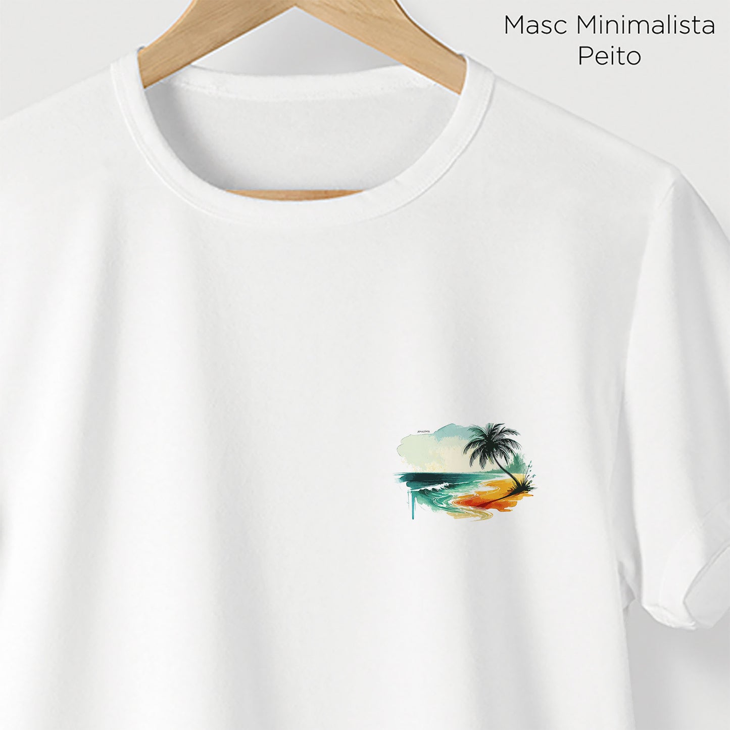 Camiseta Amazônia PRAIA DESERTA - BRANCO - cód 2287
