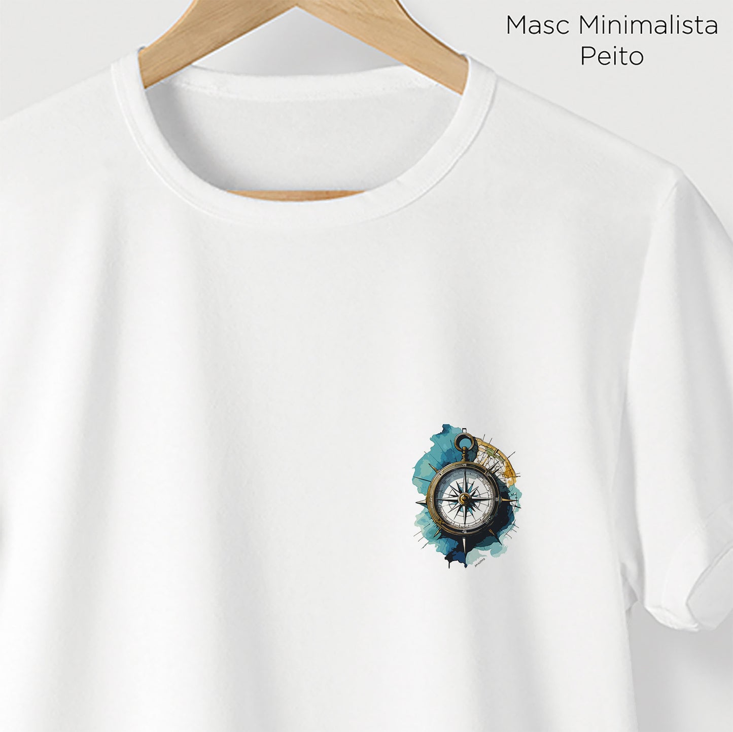 Camiseta Amazônia BÚSSOLA - BRANCO - cód 2291