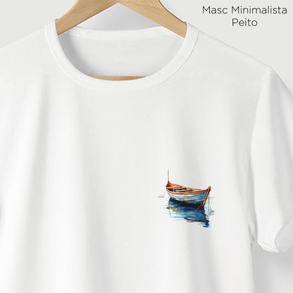 Camiseta Amazônia BARCO PESCADOR - BRANCO - cód 2295
