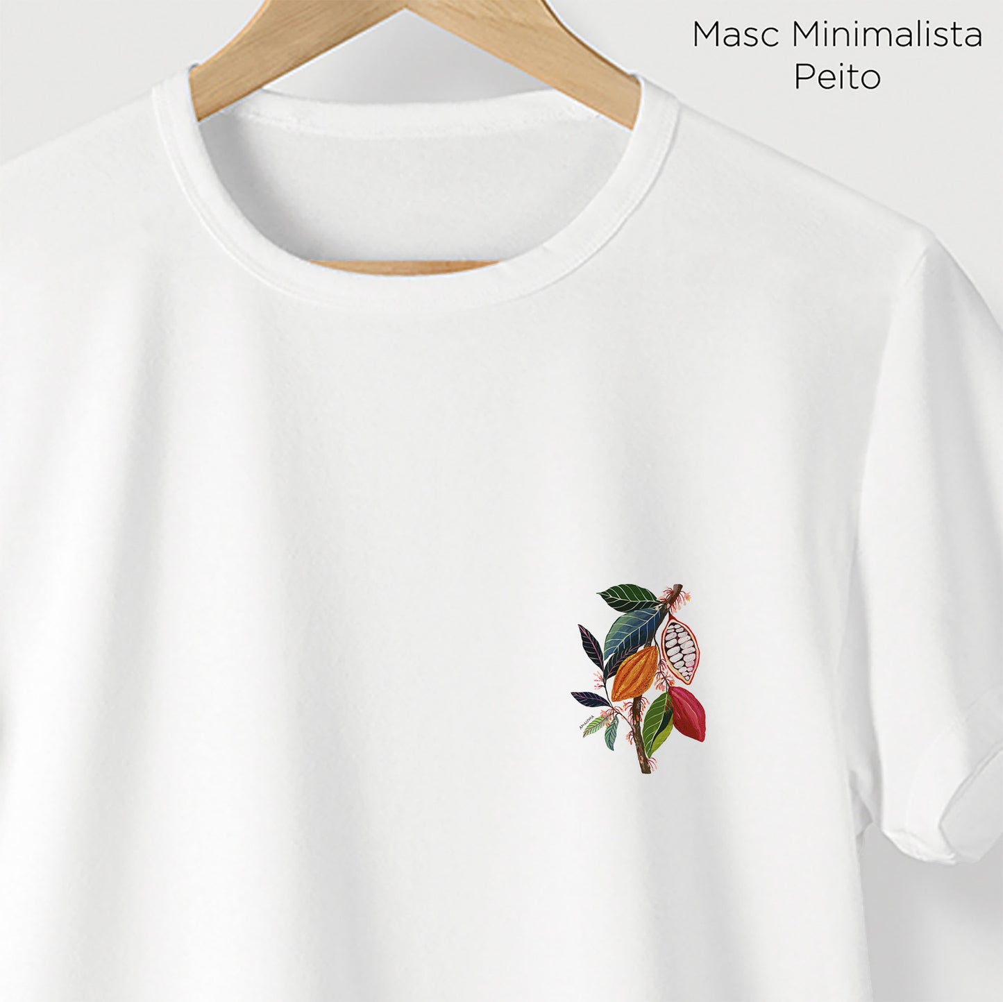 Camiseta Amazônia CACAU - BRANCO - cód 2353