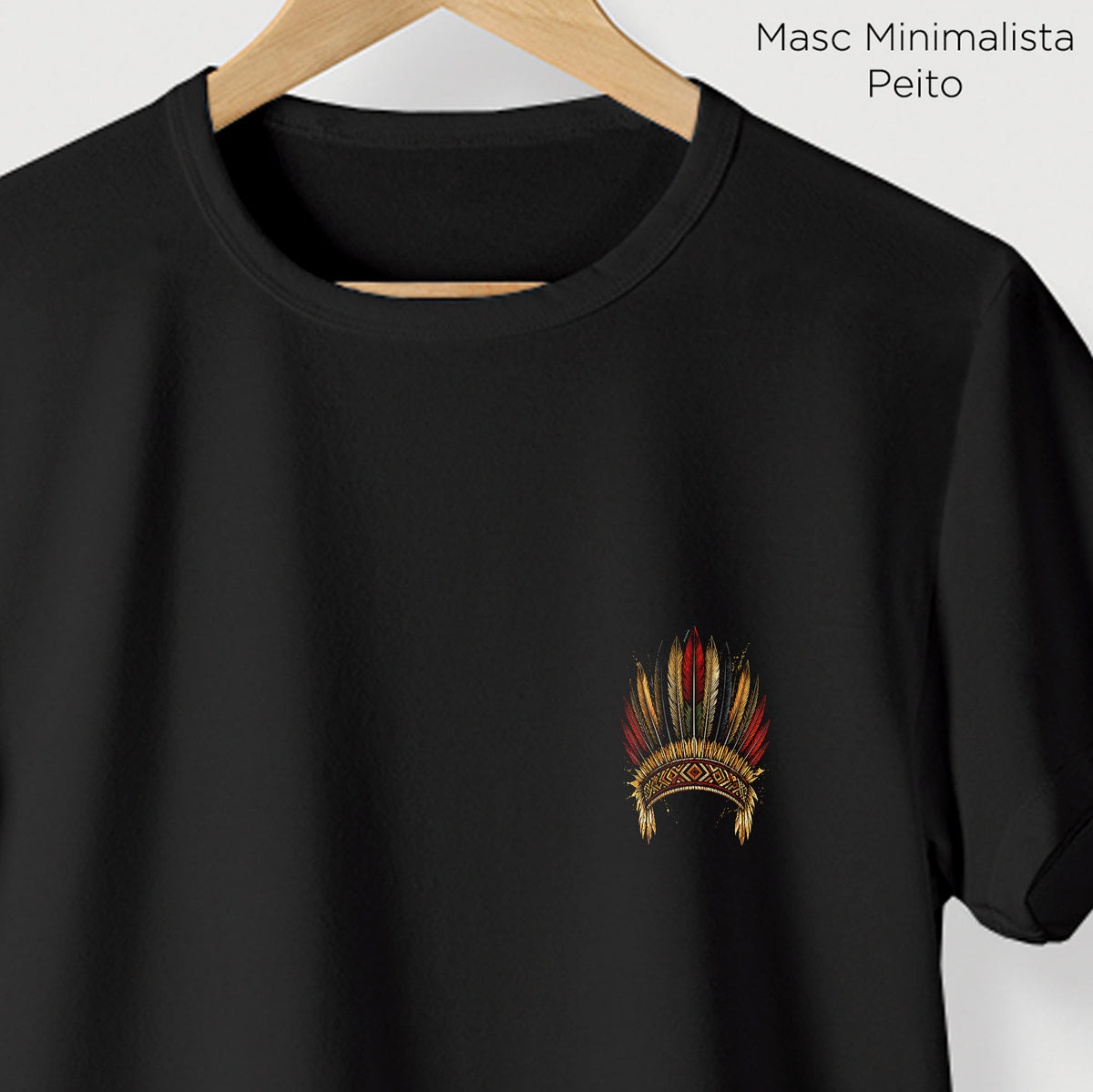 Camiseta Amazônia COCAR BRASILEIRO - PRETO - cód 2431