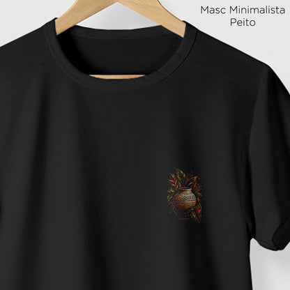 Camiseta Amazônia CERÂMICA MARAJOARA - PRETO - cód 2434