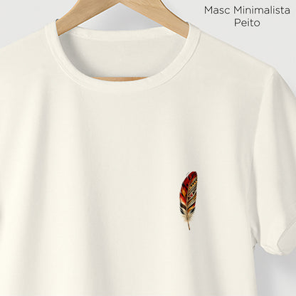 Camiseta Amazônia PENA DA TERRA - OFF WHITE - cód 2446