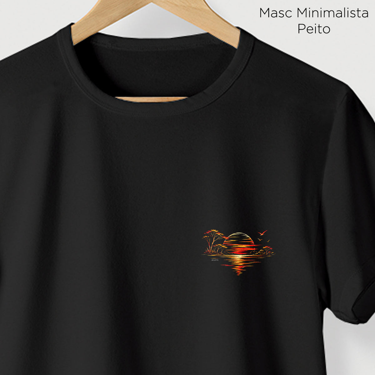 Camiseta Amazônia SOL POENTE - PRETO - cód 2448