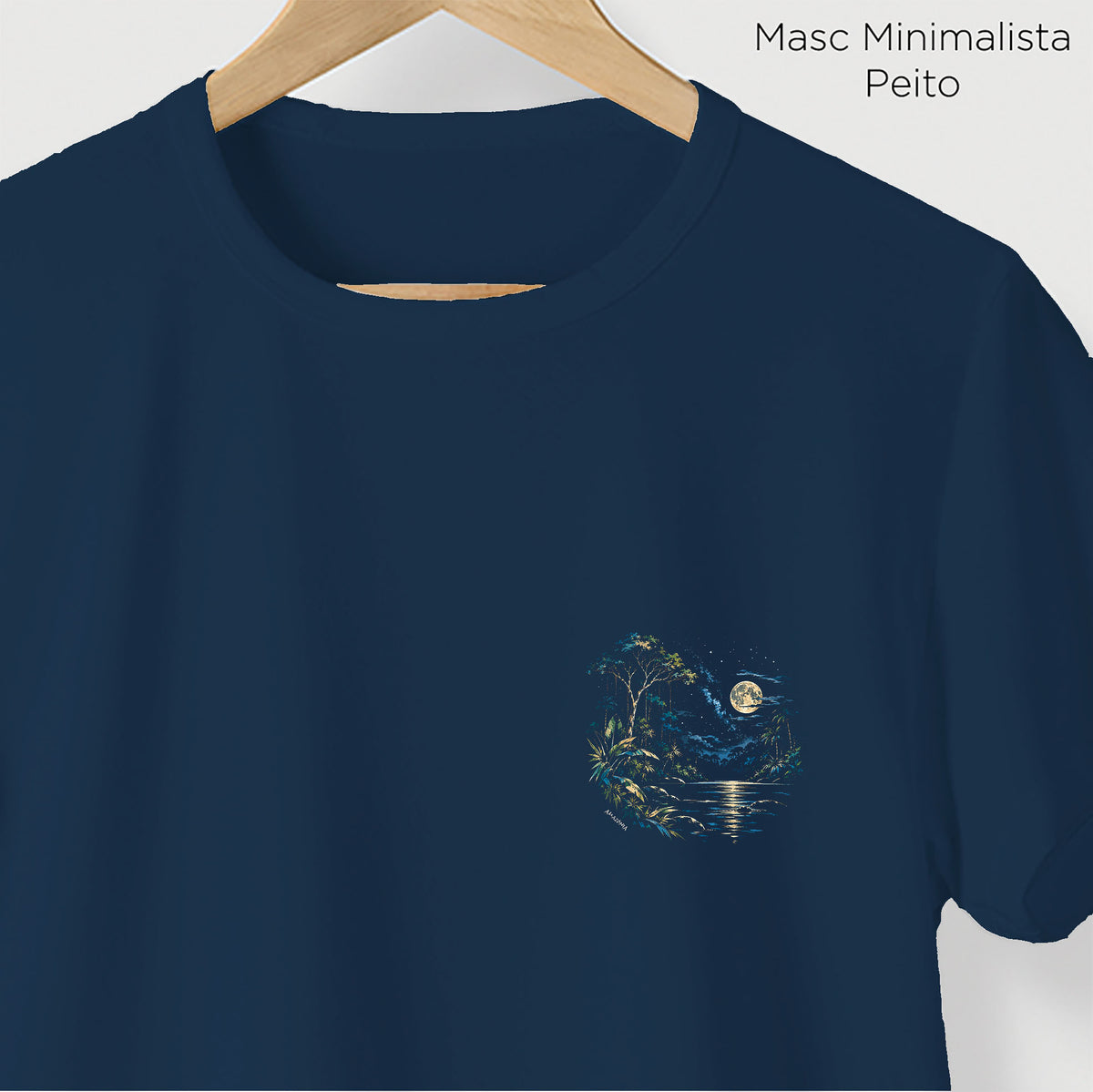Camiseta Amazônia CÉU DA FLORESTA - AZUL MARINHO - cód 2449