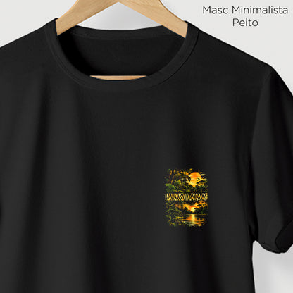 Camiseta Amazônia ENTRE RIOS E FLORESTAS - PRETO - cód 2452