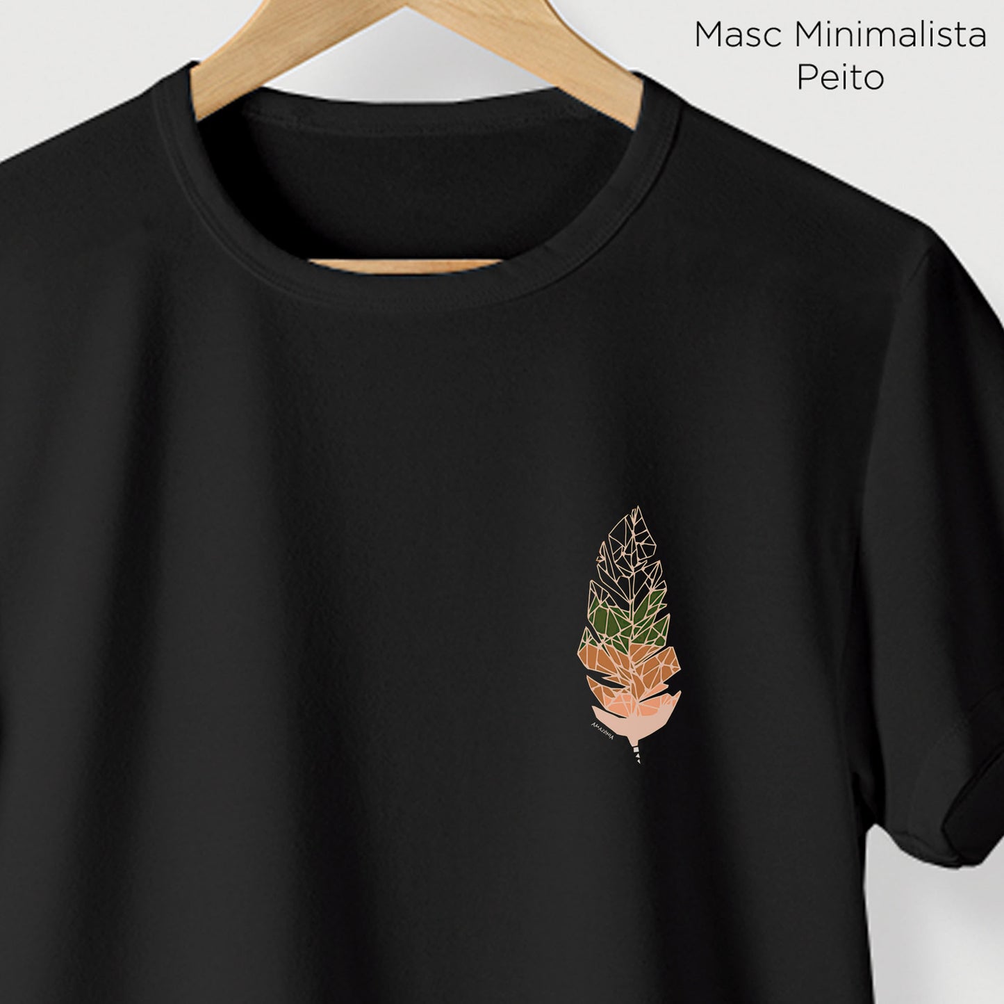 Camiseta Amazônia GRÁFICA PENA - PRETO - cód 2110