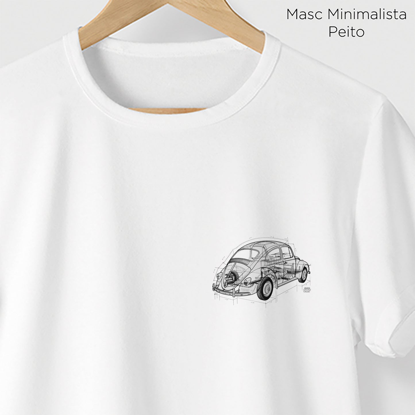 Camiseta Amazônia CAF FUSCA - BRANCO - cód caf0004