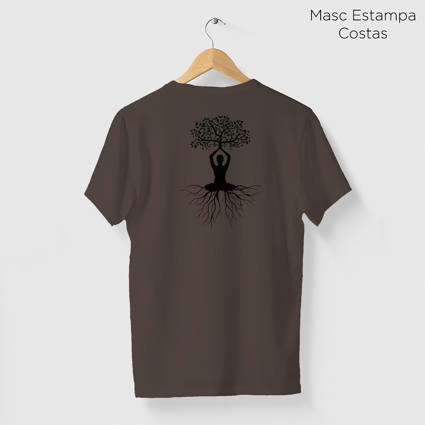 Camiseta Amazônia ISC ÁRVORE HUMANA - MARROM ESTONADO - cód 0326