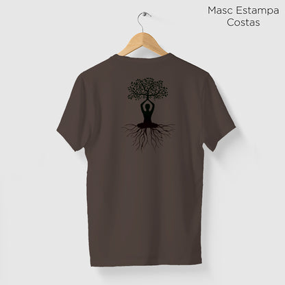 Camiseta Amazônia ISC ÁRVORE HUMANA - MARROM ESTONADO - cód 0326