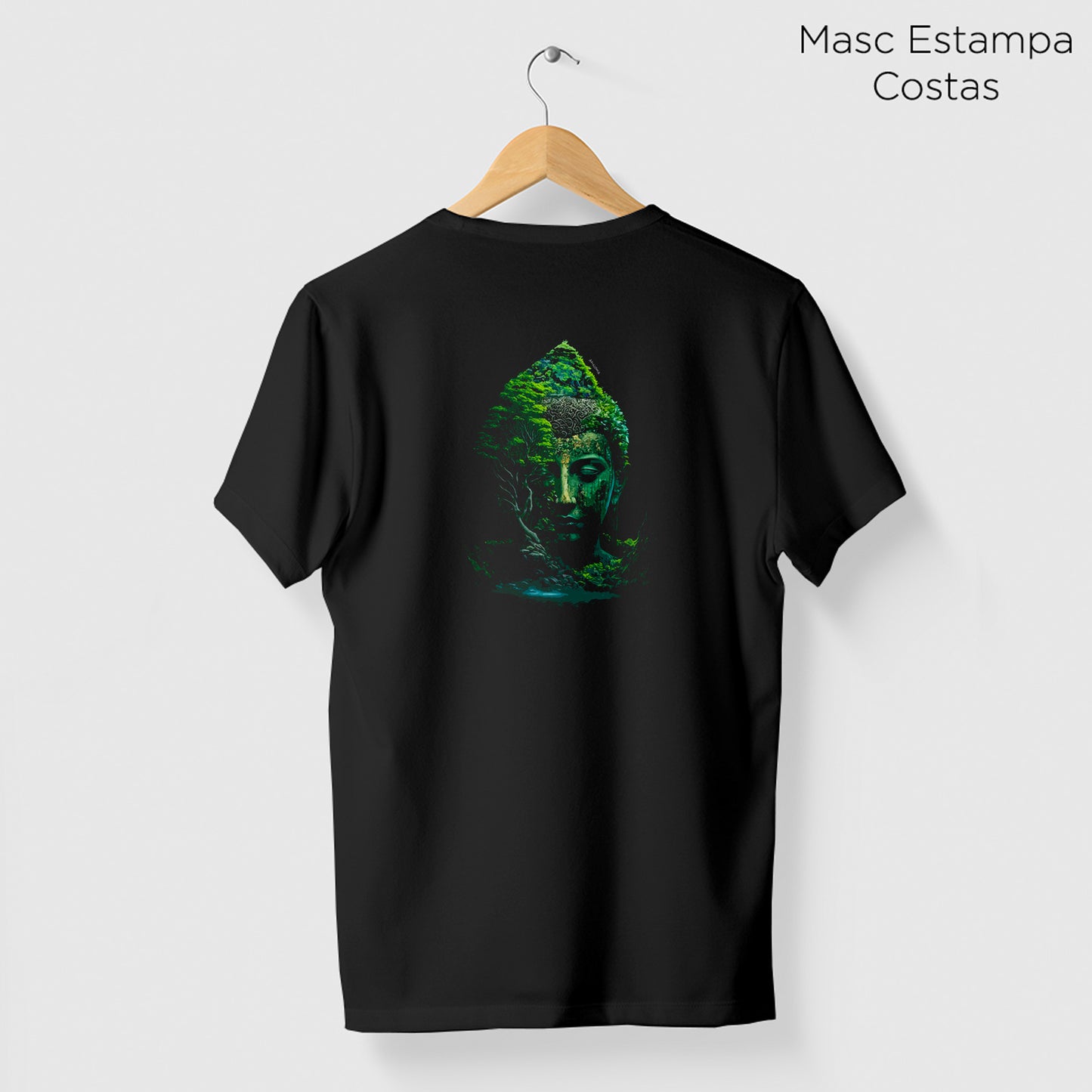 Camiseta Amazônia BUDA FLORESTA - PRETO - cód 0910