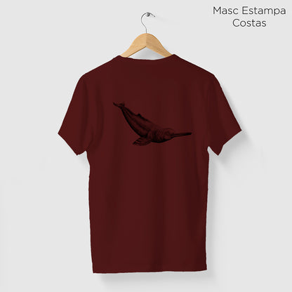 Camiseta Amazônia ANAVILHANAS - BOTO - VINHO - cód 10001