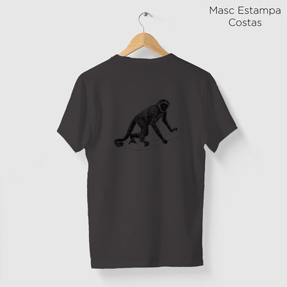 Camiseta Amazônia CAPARAÓ - MURIQUI - CINZA CHUMBO - cód 10007
