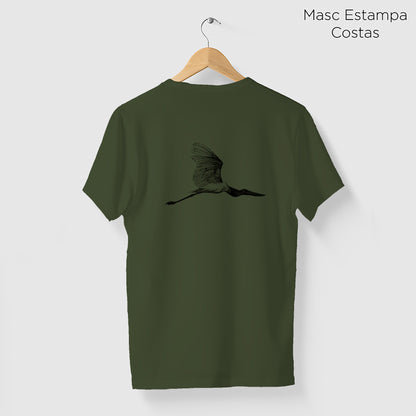 Camiseta Amazônia PANTANAL - TUIUIÚ - VERDE ESCURO - cód 10009
