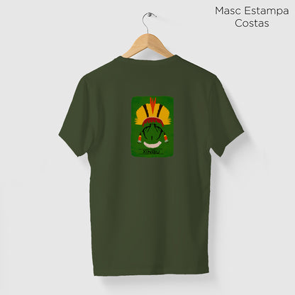 Camiseta Amazônia ORIGENS XINGU - VERDE ESCURO - cód 10582