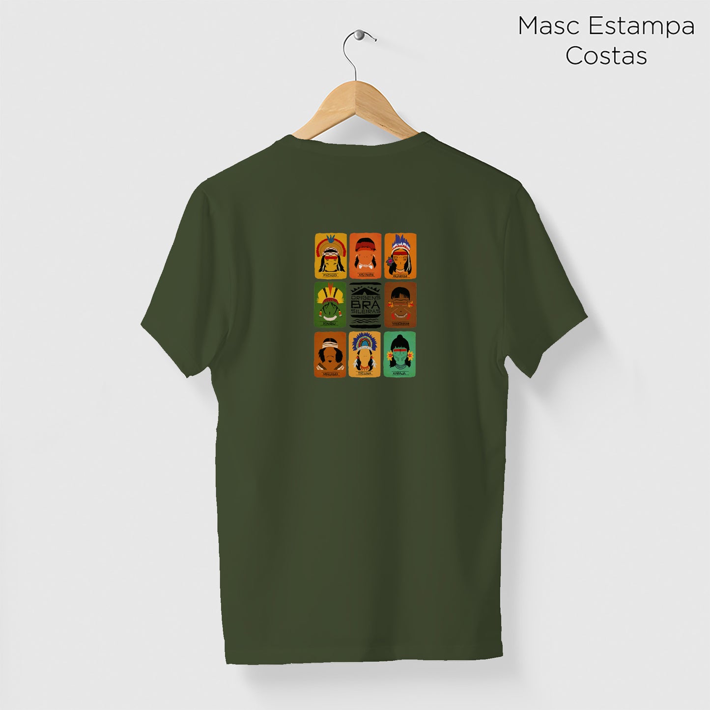 Camiseta Amazônia ORIGENS - VERDE ESCURO - cód 10584