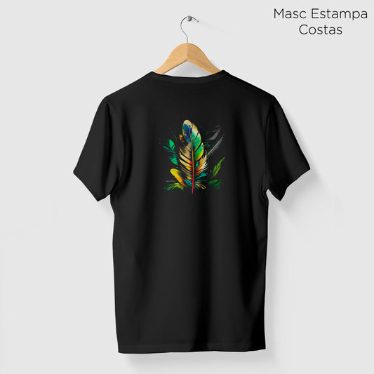 Camiseta Amazônia FOREST FEATHER - PRETO - cód 2089