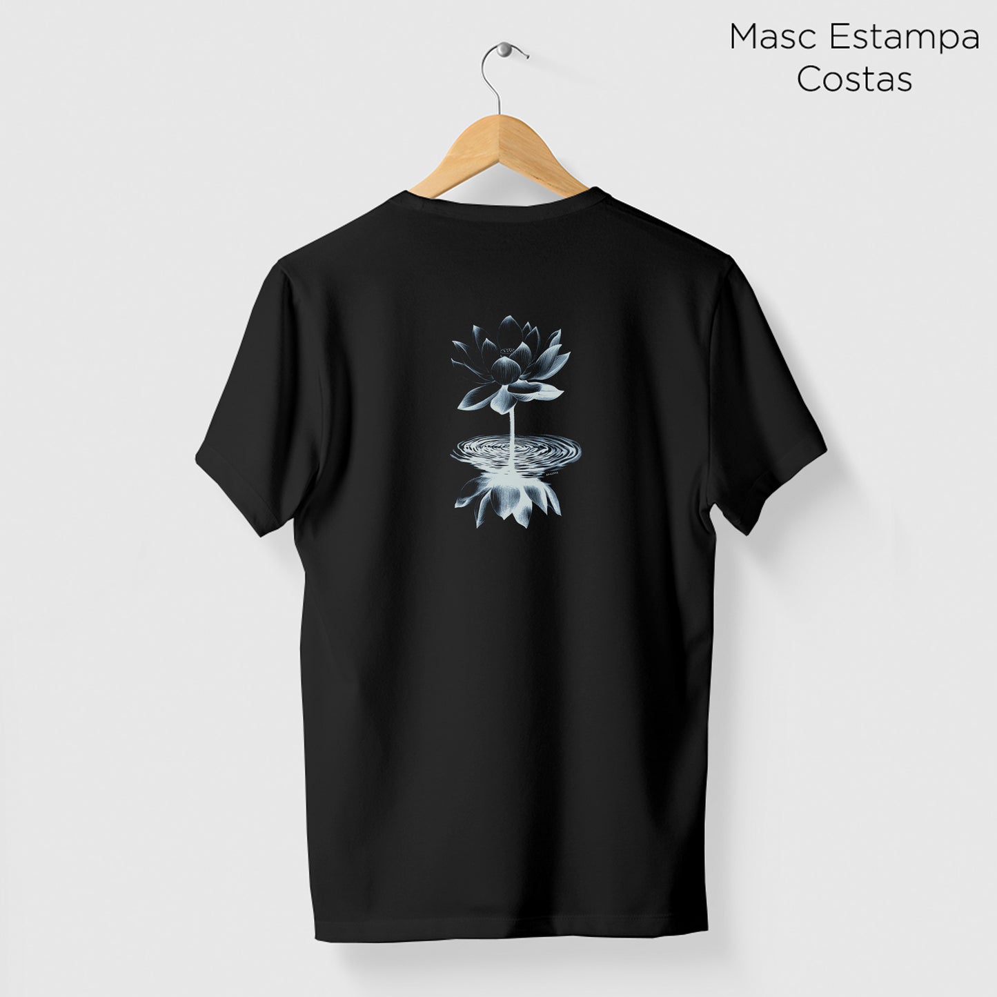 Camiseta Amazônia REFLEXO FLOR - PRETO - cód 2102