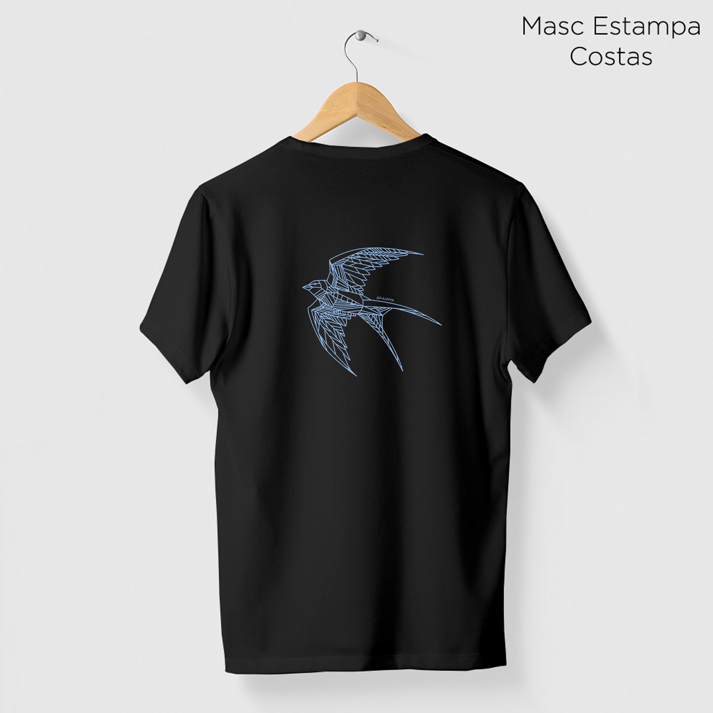 Camiseta Amazônia ANDORINHA LINHAS - PRETO - cód 2109