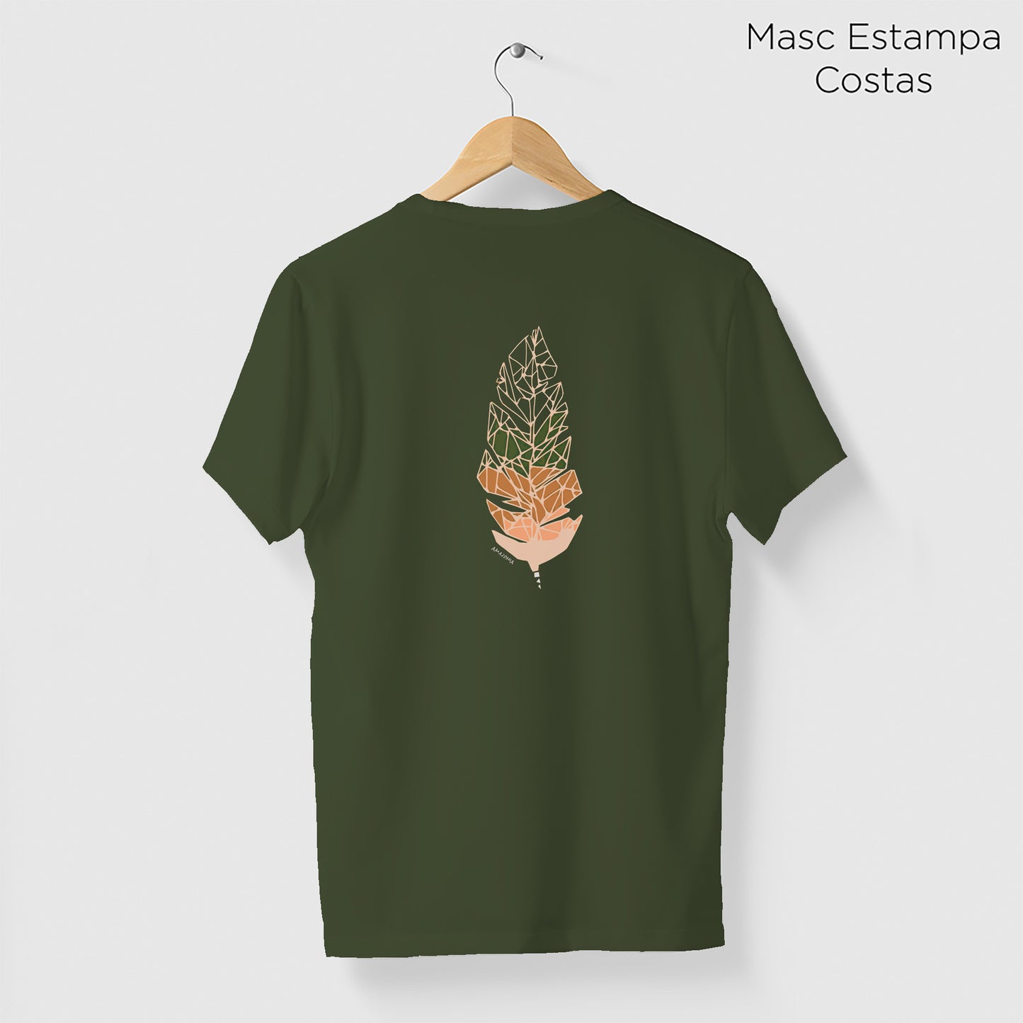 Camiseta Amazônia GRÁFICA PENA - VERDE ESCURO - cód 2110