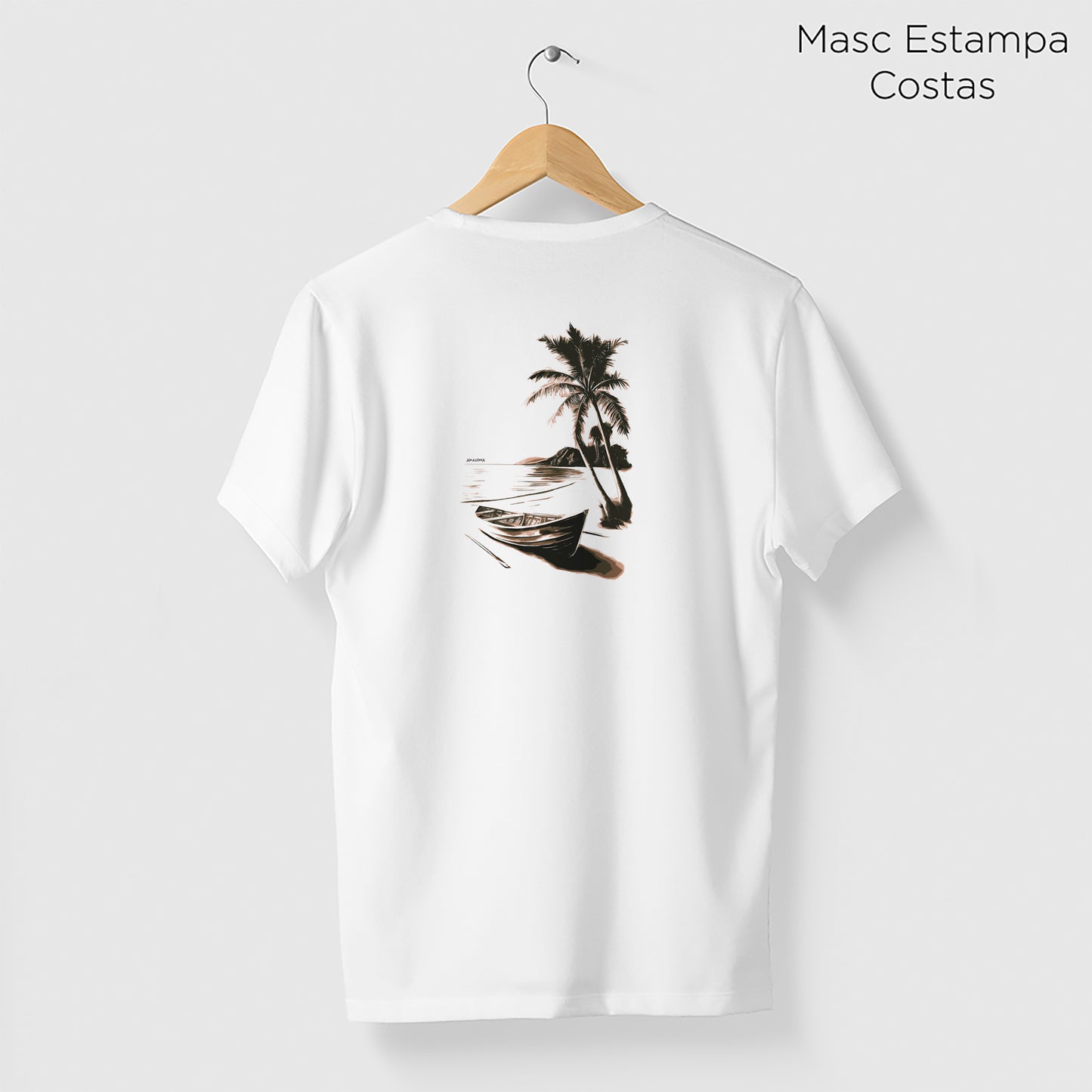 Camiseta Amazônia PRAIA DESERTA - BRANCO - cód 2124