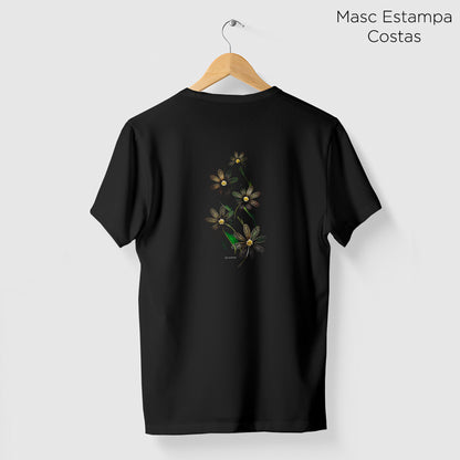 Camiseta Amazônia GOLDEN FLOWER - PRETO - cód 2125