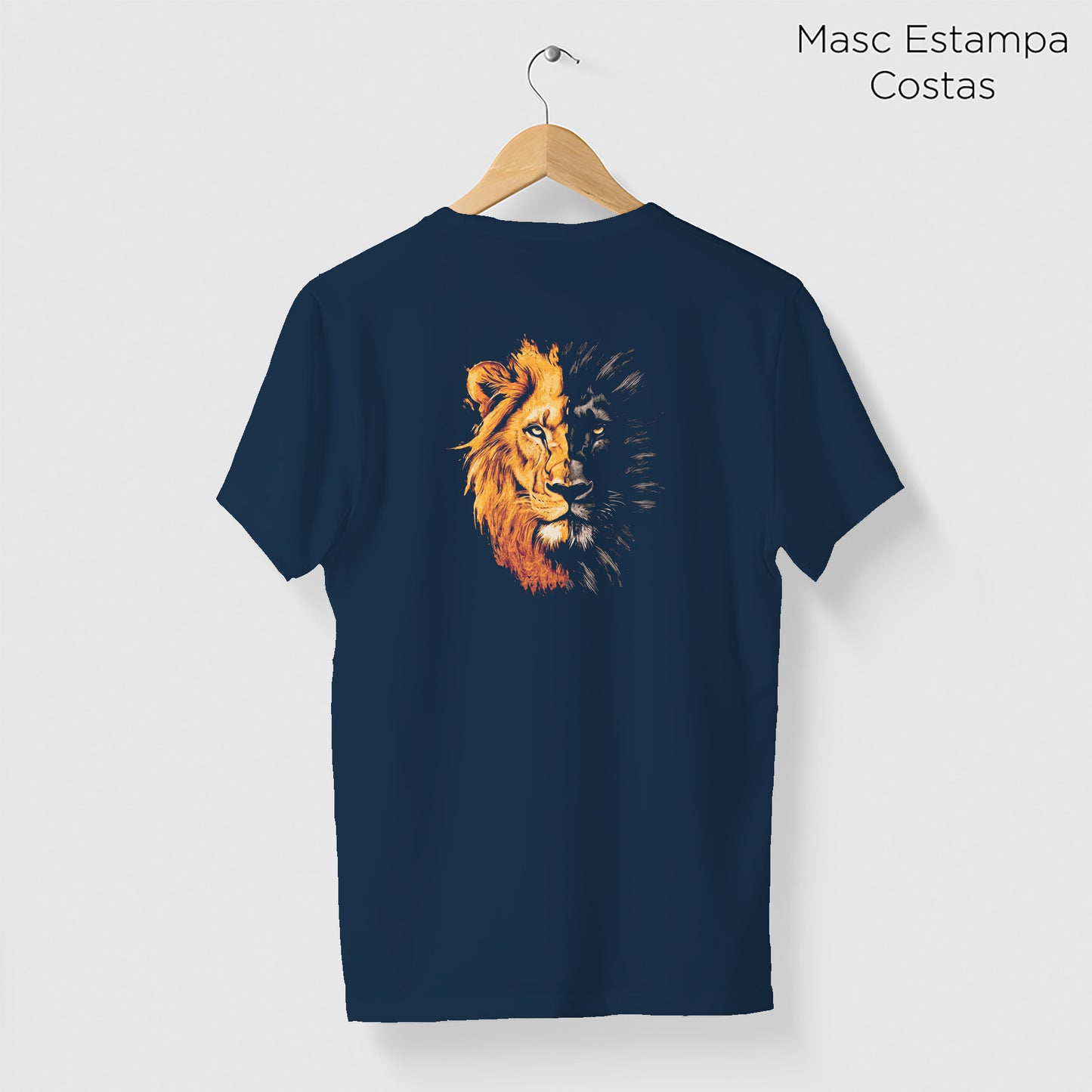 Camiseta Amazônia ON OFF LION - AZUL MARINHO - cód 2126