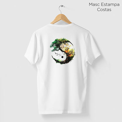 Camiseta Amazônia YIN YANG NATUREZA - BRANCO - cód 2130