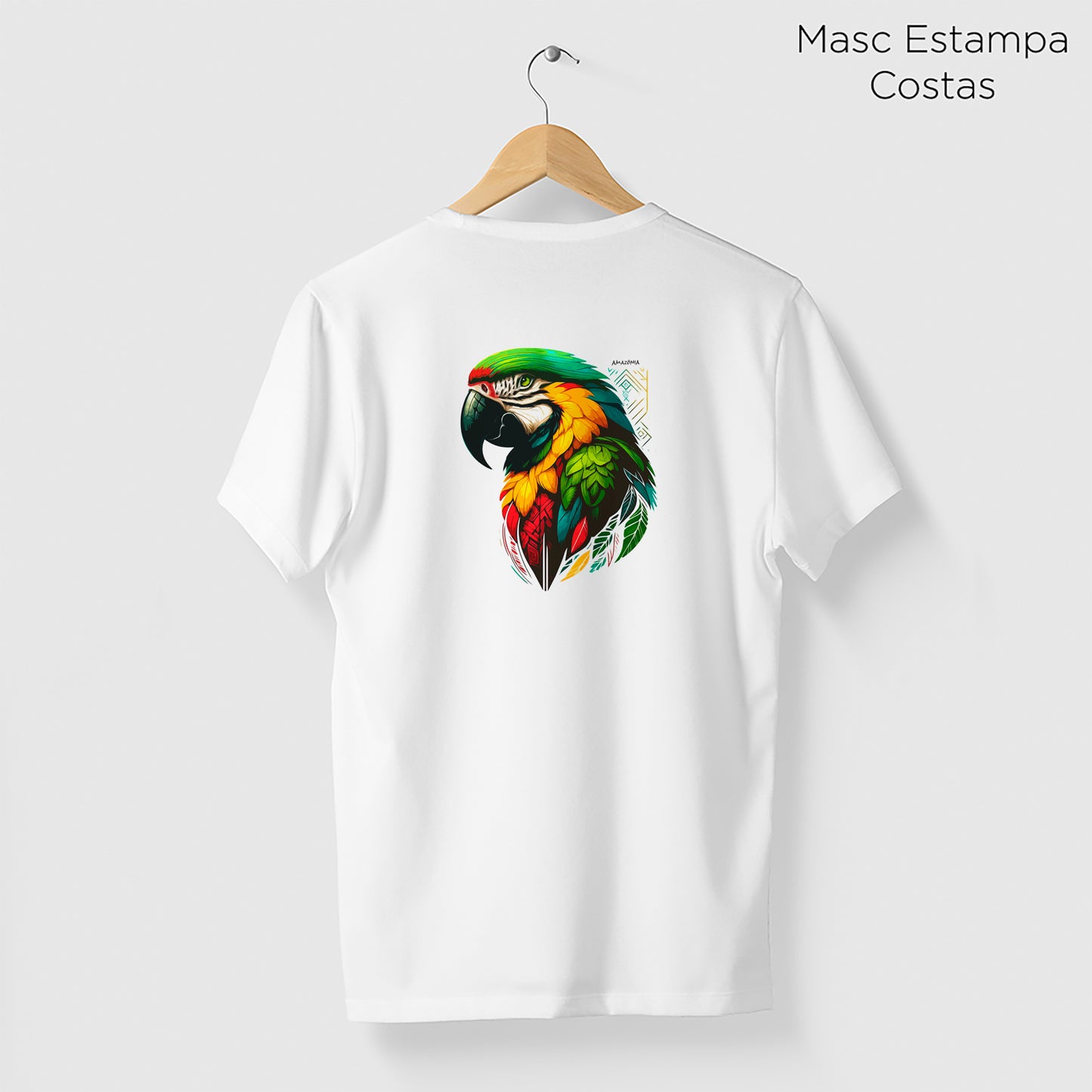 Camiseta Amazônia COLOR MACAW - BRANCO - cód 2131