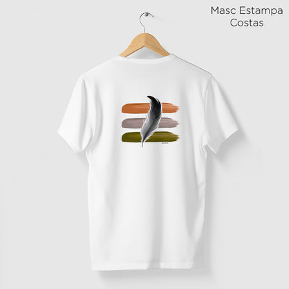 Camiseta Amazônia PENA DE TINTA - BRANCO - cód 2132