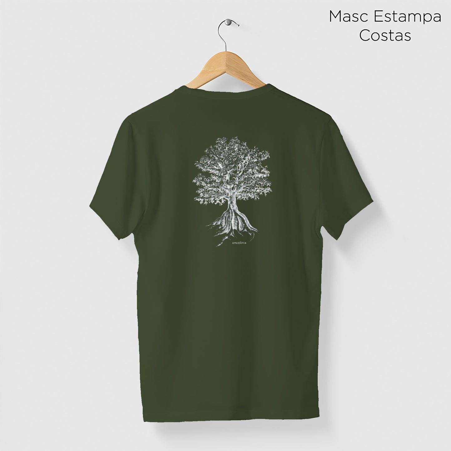 Camiseta Amazônia SUMAÚMA - VERDE ESCURO - cód 2139