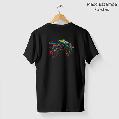 Camiseta Amazônia ONÇA COLORS - PRETO - cód 2148