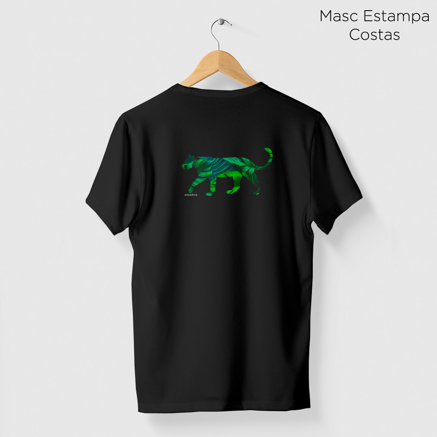 Camiseta Amazônia FAUNA FLORA - PRETO - cód 2150