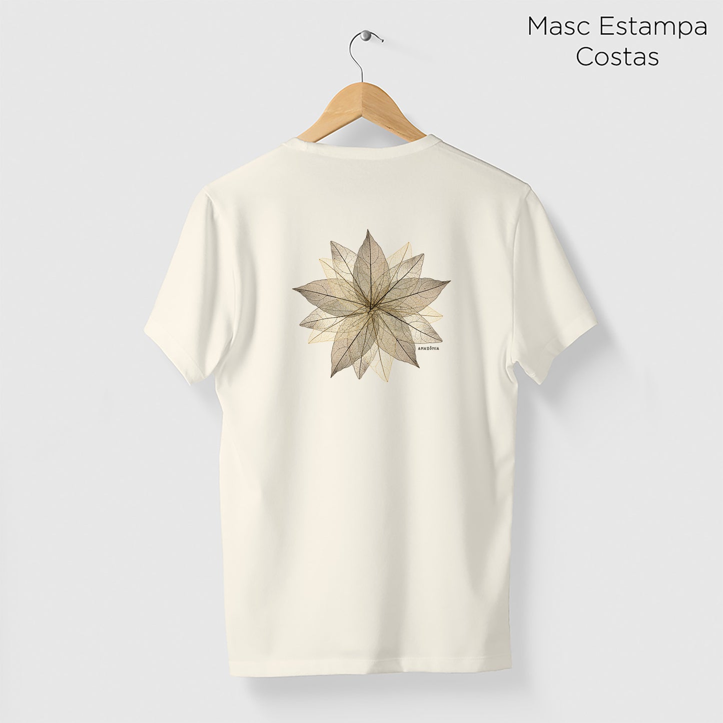 Camiseta Amazônia ARTE FOLHA - OFF WHITE - cód 2151
