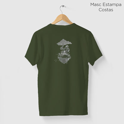 Camiseta Amazônia SONHOS À LINHA - VERDE ESCURO - cód 2155