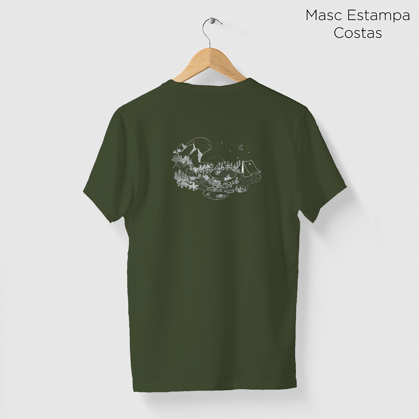 Camiseta Amazônia GUARDIÃO DA FLORESTA - VERDE ESCURO - cód 2157