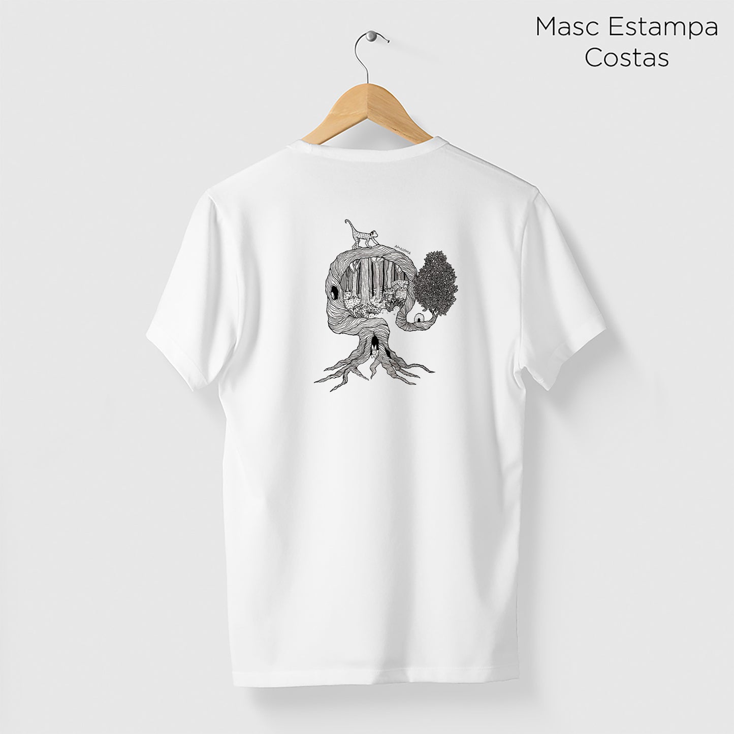 Camiseta Amazônia UMA ÁRVORE MIL VIDAS - BRANCO - cód 2158