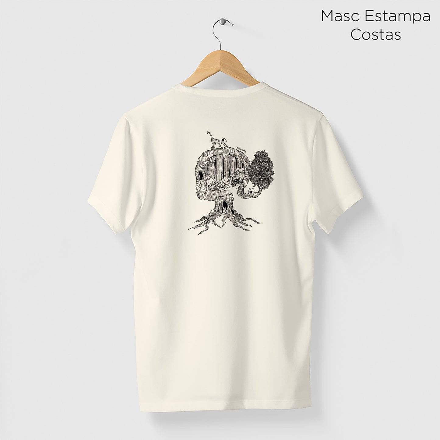Camiseta Amazônia UMA ÁRVORE MIL VIDAS - OFF WHITE - cód 2158
