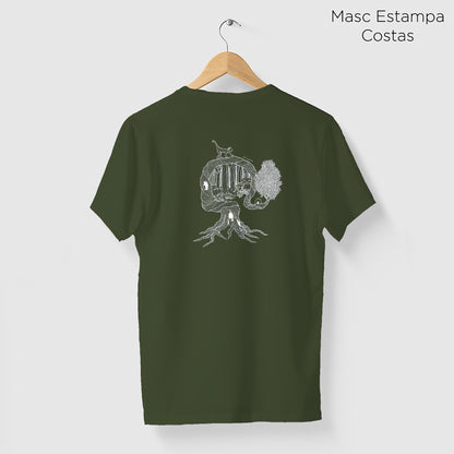 Camiseta Amazônia UMA ÁRVORE MIL VIDAS - VERDE ESCURO - cód 2158