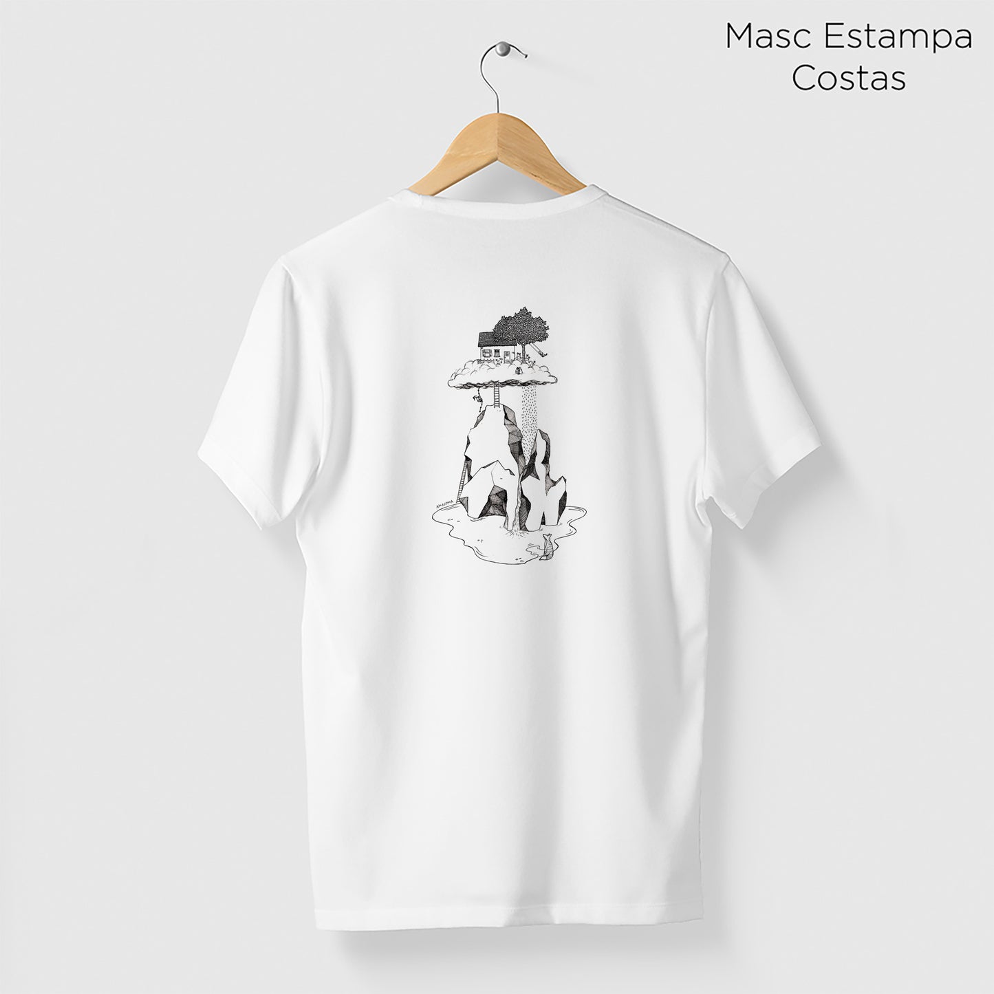 Camiseta Amazônia CASINHA NAS ALTURAS - BRANCO - cód 2159