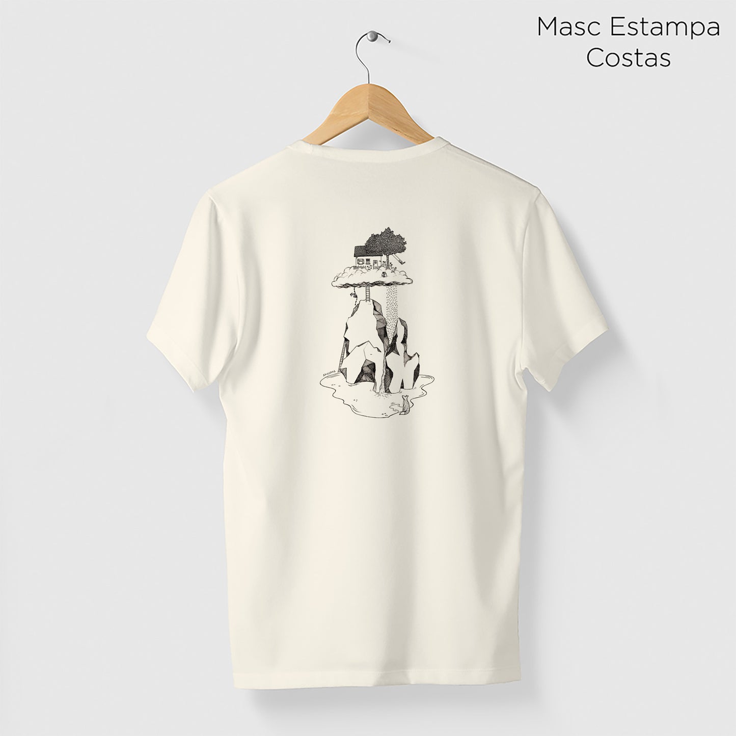 Camiseta Amazônia CASINHA NAS ALTURAS - OFF WHITE - cód 2159
