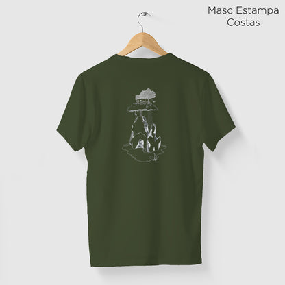 Camiseta Amazônia CASINHA NAS ALTURAS - VERDE ESCURO - cód 2159