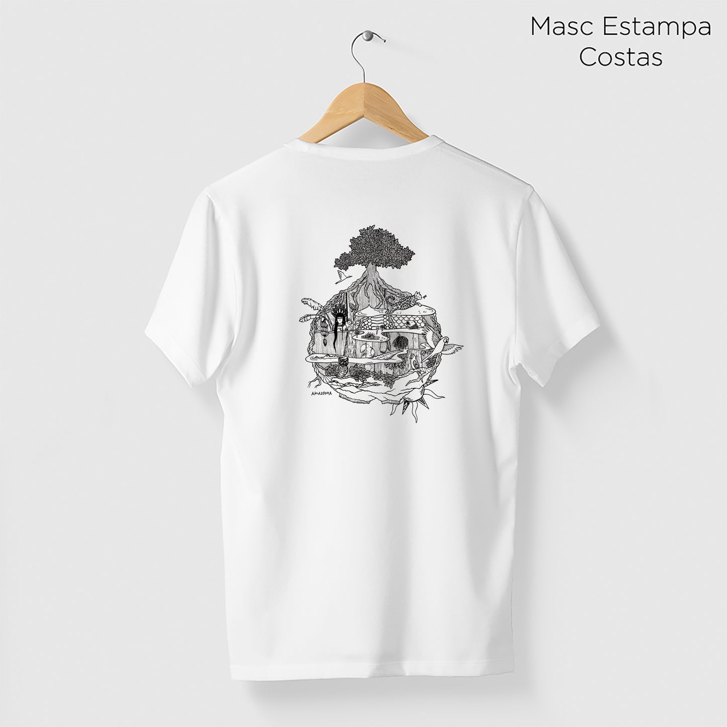 Camiseta Amazônia MINI MUNDOS - BRANCO - cód 2160