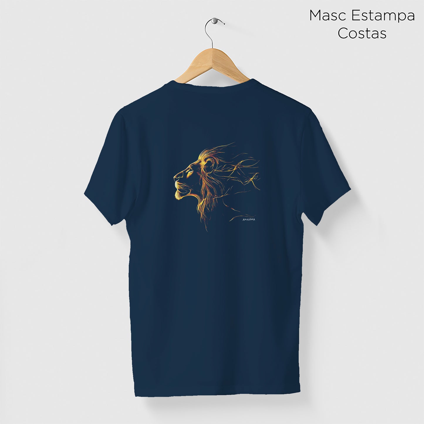 Camiseta Amazônia LION LINES – AZUL MARINHO - cód 2172
