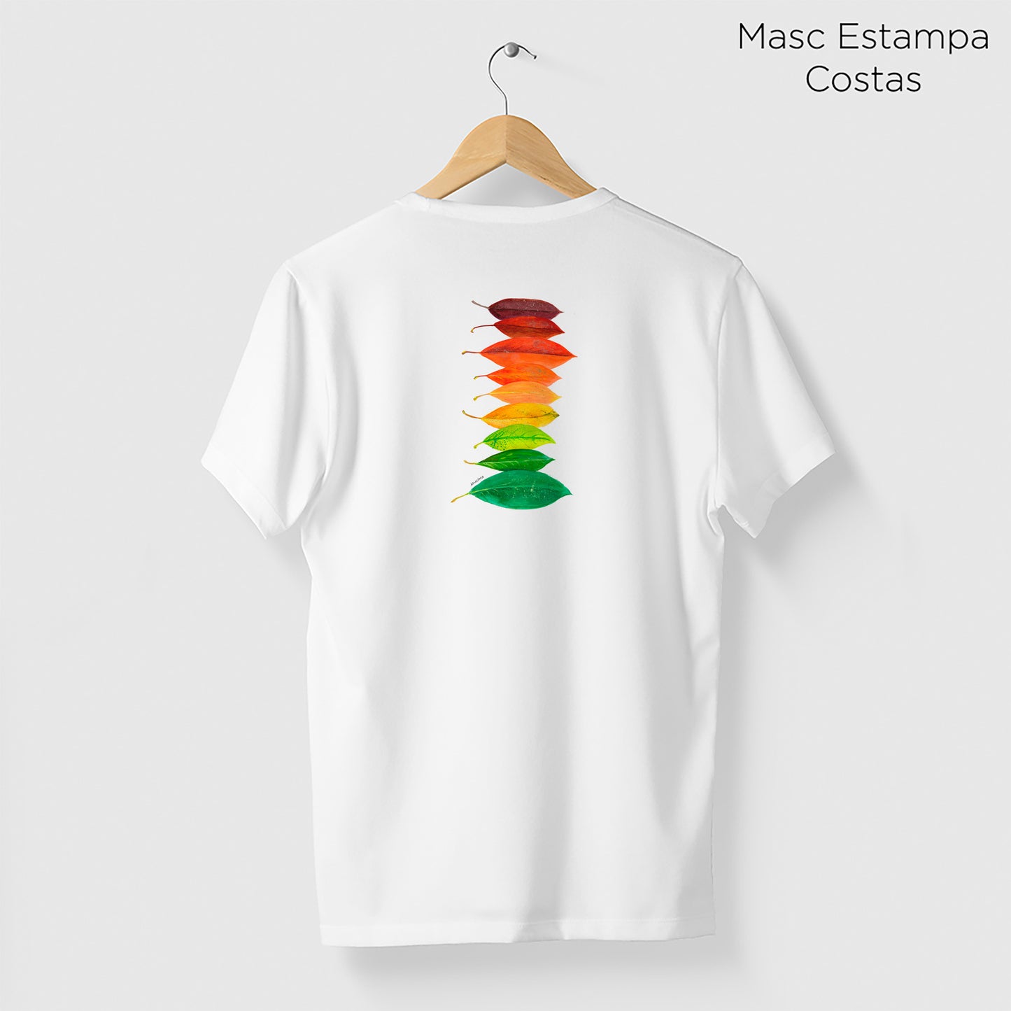 Camiseta Amazônia CORES FOLHAS – BRANCO - cód 2196