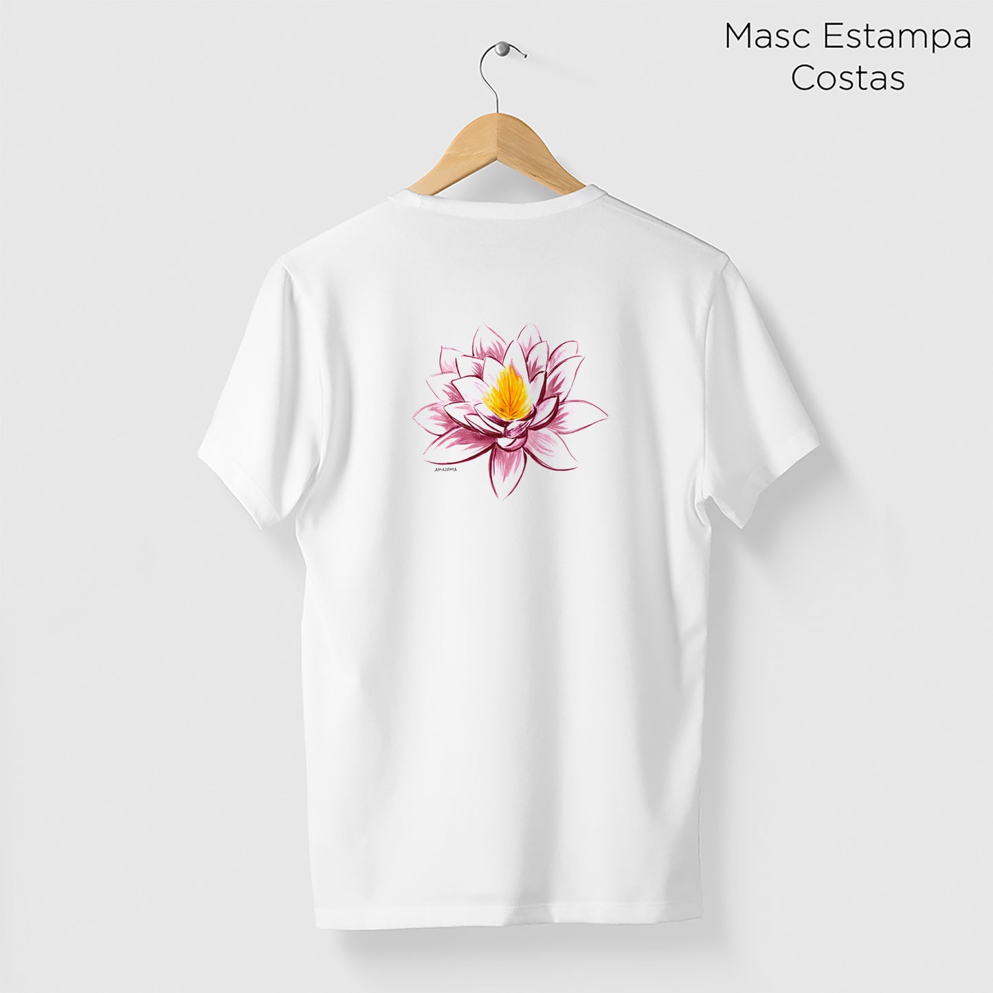 Camiseta Amazônia NEON FLOWER - BRANCO - cód 2197